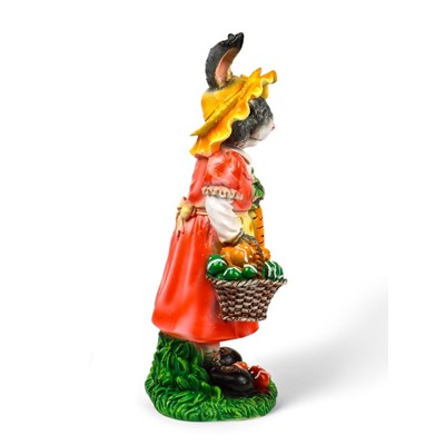 Садовая фигура из полистоуна «Зайчиха с корзинкой», 50×19×22 см