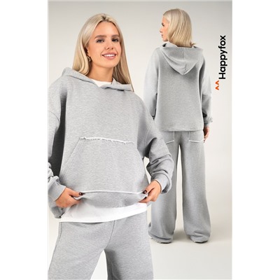 Женский костюм оверсайз из футера Happyfox