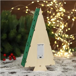 Светильник новогодний «Дед Мороз в лесу с подарками, в ёлочке» 15.5×30 см