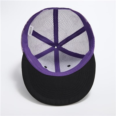 Кепка мужская с прямым козырьком Demon, чёрная, сетка, р-р 56