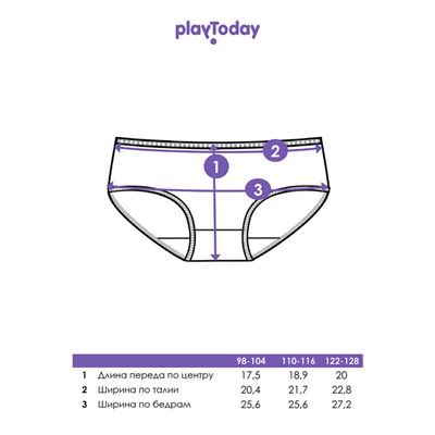 Трусы трикотажные для девочек, 2 шт в комплекте