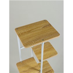 Подставка для цветов Greengo, 4 полки, 36×23×74 см, напольная, каркас металл, полки МДФ, белая