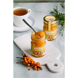 Джем без сахара "Облепиха" / стекло / 210 гр / фитнес / 40 ккал / Солнечная Сибирь