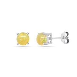 Серьги из серебра опал нат. белый, SL-RIC40