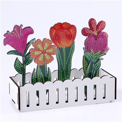 Алмазная вышивка «Цветы в саду», интерьерный декор