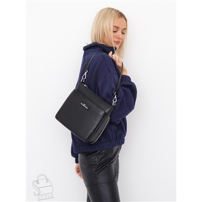 Сумка женская кожаная 2378Y black Polina&Eiterou