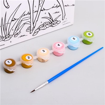 Картина по номерам для детей, 21×15 см, Бэмби