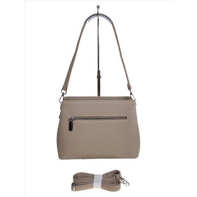 Женская сумка из искусственной кожи, цвет светло бежевый