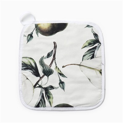 Кухонный набор «Этель. Груши»: полотенце 40×73 см, прихватка 19×19 см, фартук 60×65 см