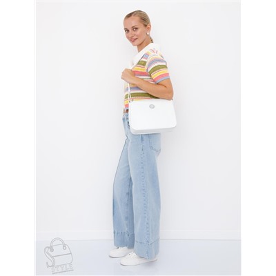 Сумка женская кожаная 0529C white Polina&Eiterou  в Новосибирске