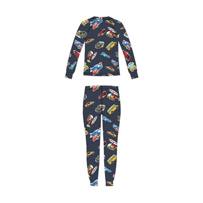 Термокомплект трикот. для мальчиков: фуфайка (футболка) с длин. рук, брюки