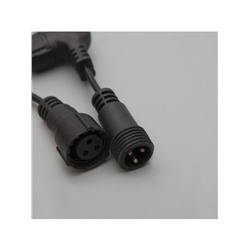 Гирлянда «Занавес» 2×3 м, IP44, УМС, тёмная нить, 760 LED, свечение синее, 220 В