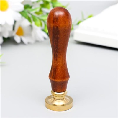 Печать для сургуча с деревянной ручкой «Корона с буквой C», 9×2.5×2.5 см