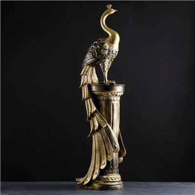 Колонна декоративная «Жар-птица», под чёрное золото, 118×31×22 см