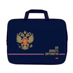 Папка А4 на молнии с ручками 35х26,5х4 см "Дух и доблесть" ткань (091131) 31115 Хатбер