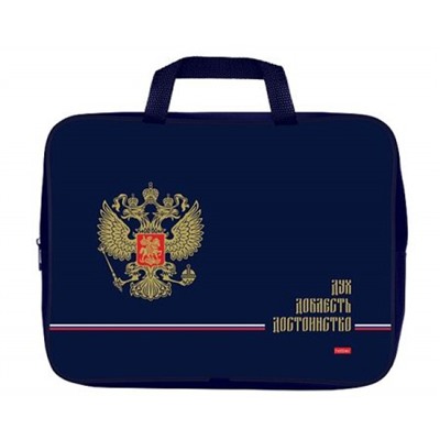 Папка А4 на молнии с ручками 35х26,5х4 см "Дух и доблесть" ткань (091131) 31115 Хатбер