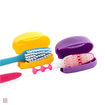 Антибактериальные колпачки для зубных щеток "Clips Brush" 4 шт