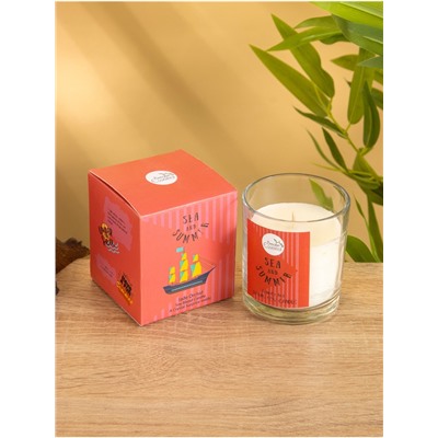 Свеча с кристаллом внутри Sea and Summer Jade orchid, 120 г, соевый воск, орхидея