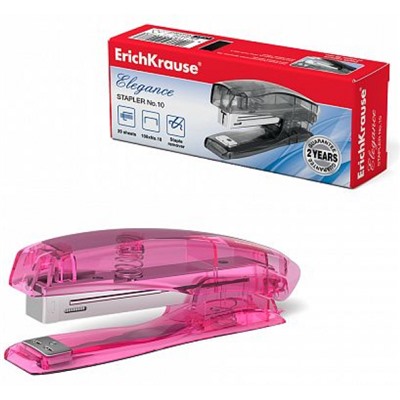 Степлер 10 на 20 листов полупрозрачный Elegance 2177 ErichKrause