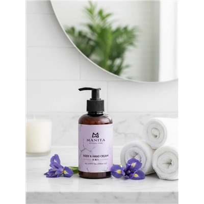 MANITA Парфюмированный крем для рук и тела / Iris, White Tea, Lemon Zest, 300 мл 28391