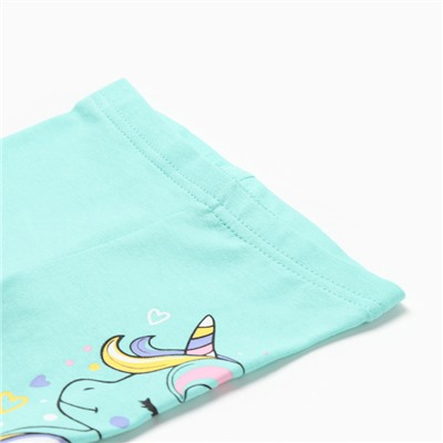 Бриджи для девочки, цвет ментол, рост 80 см