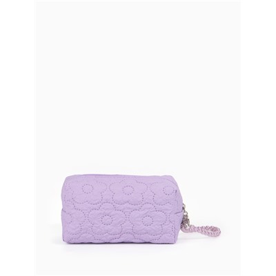 Косметичка женская «Цветочек», ручка из бусин, сиреневая