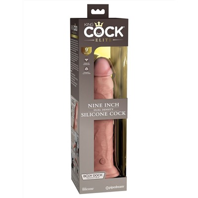 Телесный фаллоимитатор 9  Silicone Dual Density Cock - 25,4 см.