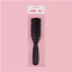 Расчёска массажная, продуваемая, 4.5×21(±1) см, чёрная