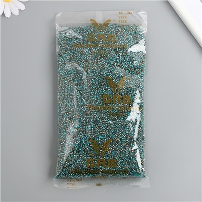 Бисер стекло 9/0 «Цилиндры. Морская волна» двухцветный, не выцветает 450 г