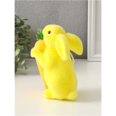 Фигурка пасхальная «Жёлтый заяц с морковкой», 6.5×12×15.5 см