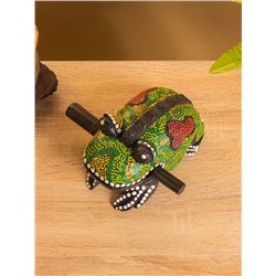 Сувенирный музыкальный инструмент Трещотка «Лягушка», 16×8×8 см, дерево албезия