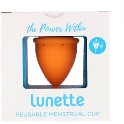 Lunette, Reusable Menstrual Cup, Model 1, For Light to Normal Flow, Orange , 1 Cup