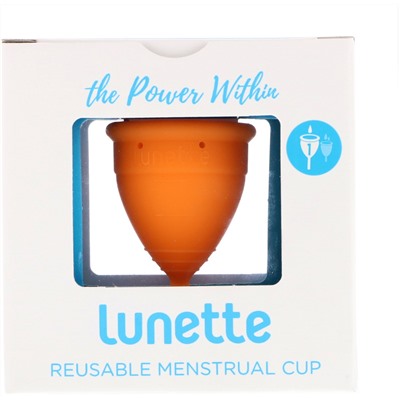 Lunette, Reusable Menstrual Cup, Model 1, For Light to Normal Flow, Orange , 1 Cup