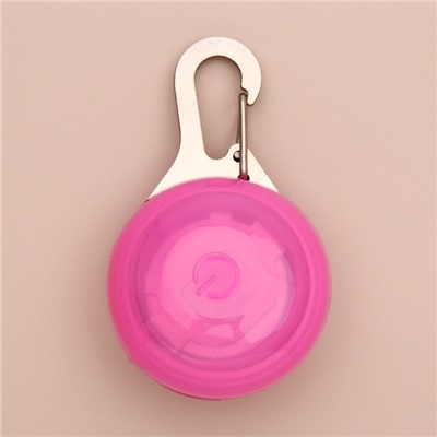 Световой маячок «Сфера», 3 режима свечения, пластик, металл, розовый