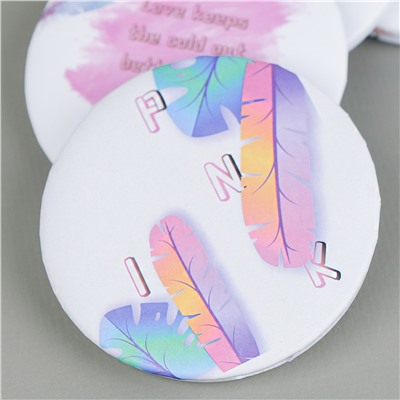 Зеркало карманное 7 см / CW419-6 /уп 12/480/