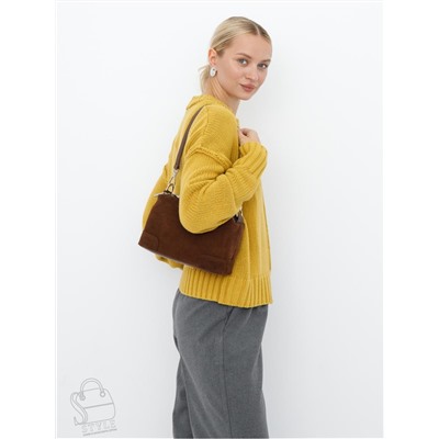 Сумка женская кожаная 5555PEF cocoa Polina&Eiterou