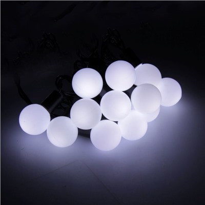 УЦЕНКА Гирлянда «Нить» 20 м с насадками «Шарики 1.5 см», IP44, тёмная нить, 200 LED, свечение белое, 8 режимов, 220 В