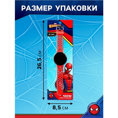 Часы детские электронные Marvel «Человек-паук», на батарейках