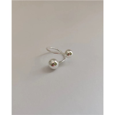 Кольцо с белым серебрением