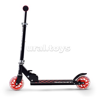 Самокат-снегокат, складной, в коробке (красный)