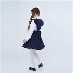 Школьный сарафан для девочки, цвет синий, рост 140