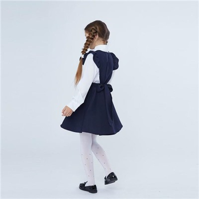 Школьный сарафан для девочки, цвет синий, рост 140