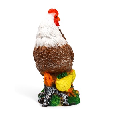 Садовая фигура из полистоуна «Курица с цыплятами», 42×17×30 см