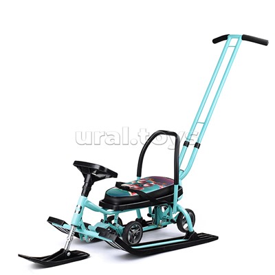 Игрушка Снегокат детский 111 "Mobile" с Т-образным толкателем и колесной базой (Котик)