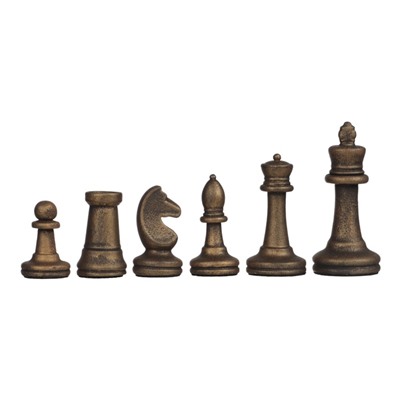 Шахматные фигуры, полистоун, король h=8.8 см d=3.8 см, пешка h=4.2 см d=2.7 см