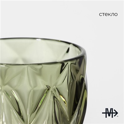 Бокал для вина Magistro «Круиз», 250 мл, 8×15.3 см, стекло, зелёное