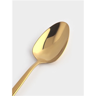 Набор столовых ложек Magistro «Блинк», длина 22 см, 6 шт., нержавеющая сталь, золотистый