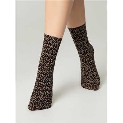 Полиамидные CONTE FANTASY Плотные носки с рисунками«Love»