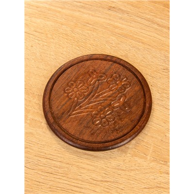 Подставка под горячее «Кресло», набор 6 шт., 14×10×6.5 см, дерево шишам