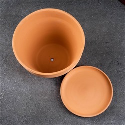 Горшок для цветов «Терракот», 2 л, d=18 см, h=16 см, керамический, с поддоном